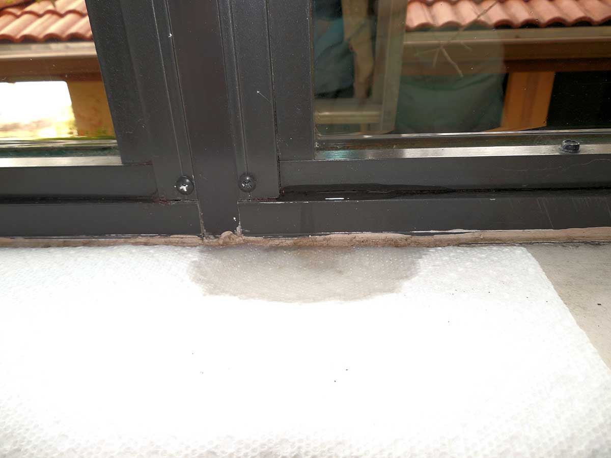 Water leak coming from window.