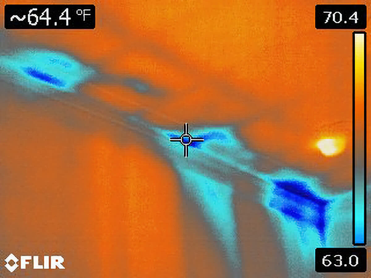 Roof consultants using thermal imaging to detect water leaks in Austin, Texas